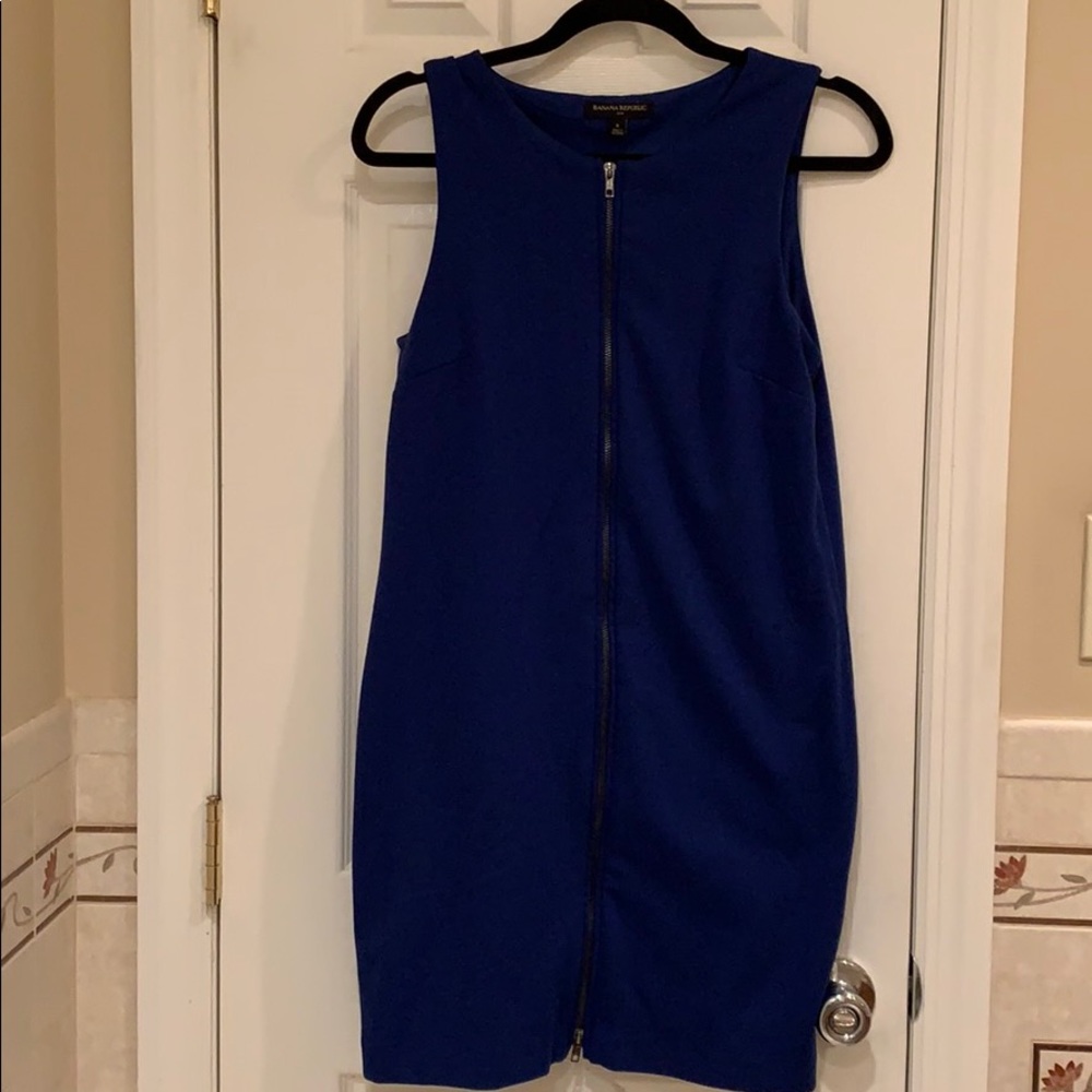 Royal Blue BR Factory front zip dress
